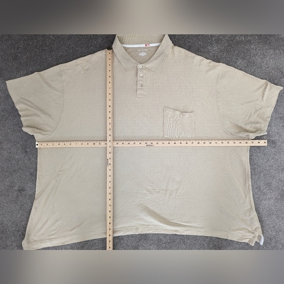 BRITCHES Supima Cotton Polo Tshirt creme color men's 6X - Picture 3 of 6